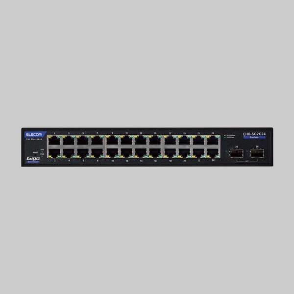 車両電気系統】 スイッチングハブ 24ポート 🎁 エレコム EHB-SG2C24F-HPL